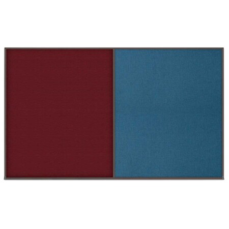 United Visual Products Triple Door Radius Corkboard, 72"x36", Hea, UV7015RC-BLACK-CORK UV7015RC-BLACK-CORK